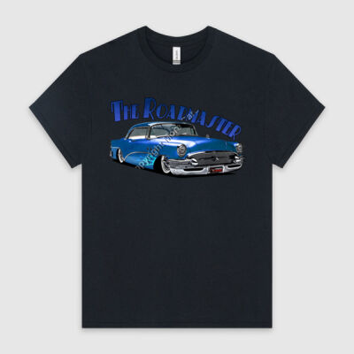 1956 Roadmaster - Blue With Flames - HeavyCotton™ Tee Thumbnail