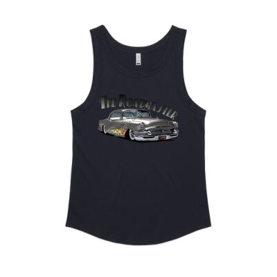 1956 Roadmaster - Charcoal With Flames - Women's Sunday Singlet Thumbnail