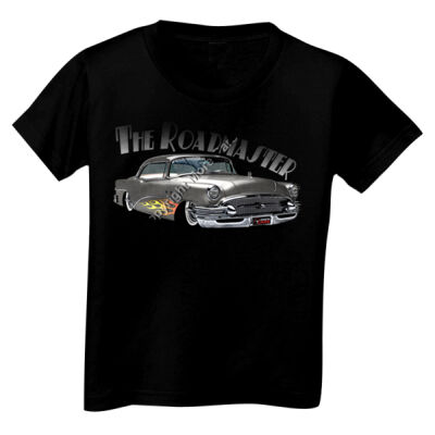 1956 Roadmaster - Charcoal With Flames - Toddler Unisex T Shirt Thumbnail