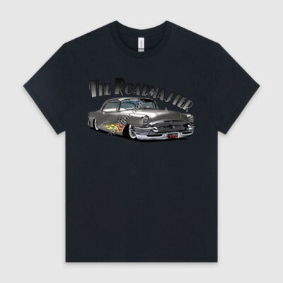 1956 Roadmaster - Charcoal With Flames - HeavyCotton™ Tee Thumbnail
