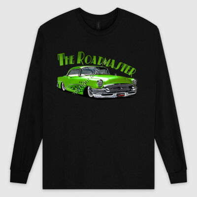 1956 Roadmaster - Green With Flames - Ultra Cotton Mens Longsleeve Tee Thumbnail