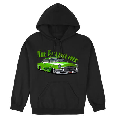 1956 Roadmaster - Green With Flames - Hooded Sweatshirt Thumbnail