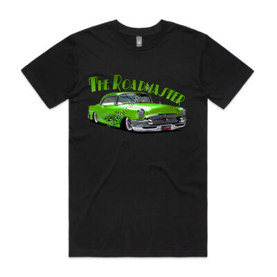 1956 Roadmaster - Green With Flames - Mens Staple Tee Thumbnail