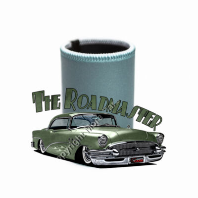 1956 Roadmaster - Khaki With Flames - Stubby Coolers with Base Thumbnail