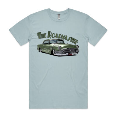 1956 Roadmaster - Khaki With Flames - Mens Staple Tee Thumbnail