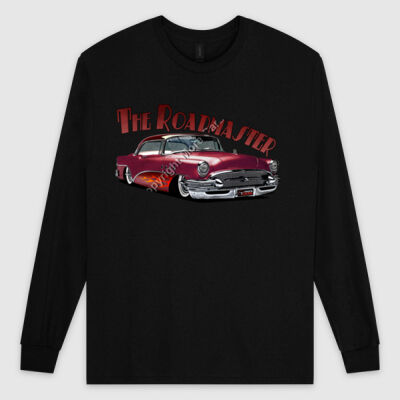 1956 Roadmaster - Maroon With Flames - Ultra Cotton Mens Longsleeve Tee Thumbnail