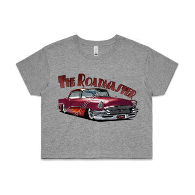 1956 Roadmaster - Maroon With Flames - AS Colour CROP TEE - 4062 Thumbnail