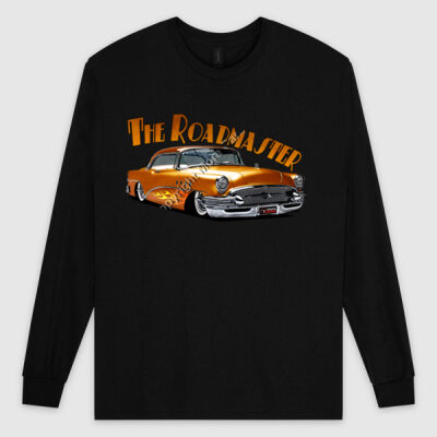 1956 Roadmaster - Orange With Flames - Ultra Cotton Mens Longsleeve Tee Thumbnail