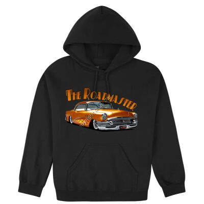 1956 Roadmaster - Orange With Flames - Hooded Sweatshirt Thumbnail