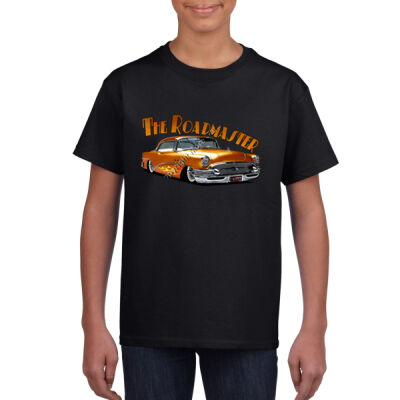 1956 Roadmaster - Orange With Flames - Youth Crew Neck Tee (Same Day) Thumbnail