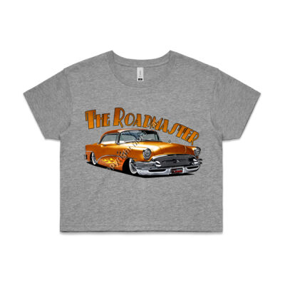 1956 Roadmaster - Orange With Flames - AS Colour CROP TEE - 4062 Thumbnail