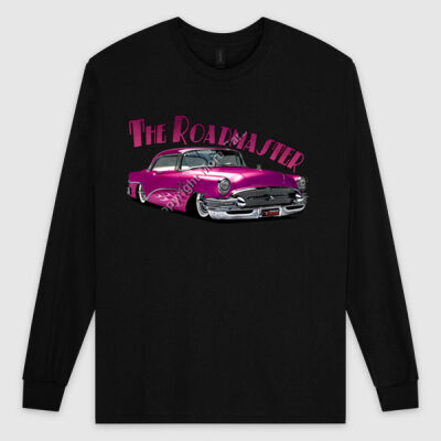 1956 Roadmaster - Pink With Flames - Ultra Cotton Mens Longsleeve Tee Thumbnail
