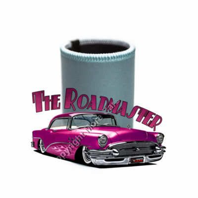 1956 Roadmaster - Pink With Flames - Stubby Coolers with Base Thumbnail