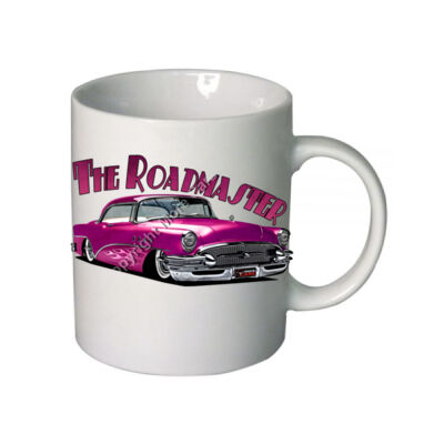 1956 Roadmaster - Pink With Flames - Boutique Ceramic Mug Thumbnail