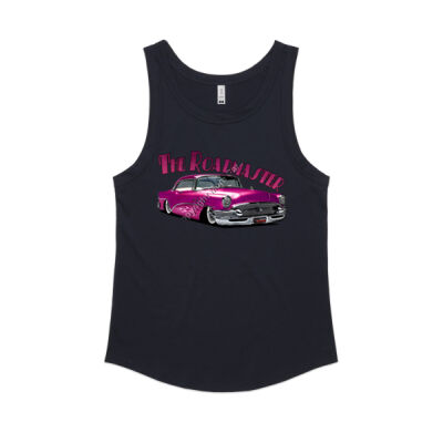 1956 Roadmaster - Pink With Flames - Women's Sunday Singlet Thumbnail