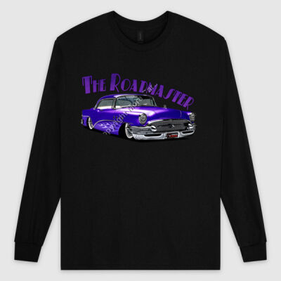 1956 Roadmaster - Purple With Flames - Ultra Cotton Mens Longsleeve Tee Thumbnail