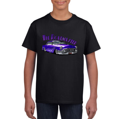 1956 Roadmaster - Purple With Flames - Youth Crew Neck Tee (Same Day) Thumbnail