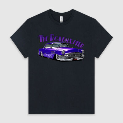 1956 Roadmaster - Purple With Flames - HeavyCotton™ Tee Thumbnail