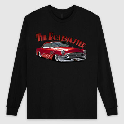 1956 Roadmaster - Red With Flames - Ultra Cotton Mens Longsleeve Tee Thumbnail
