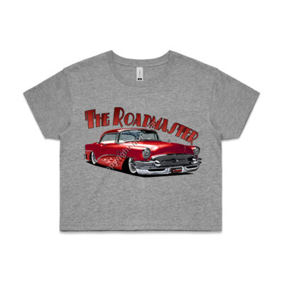 1956 Roadmaster - Red With Flames - AS Colour CROP TEE - 4062 Thumbnail