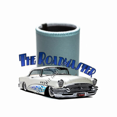 1956 Roadmaster - White With Flames - Stubby Coolers with Base Thumbnail