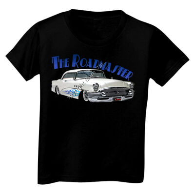 1956 Roadmaster - White With Flames - Toddler Unisex T Shirt Thumbnail