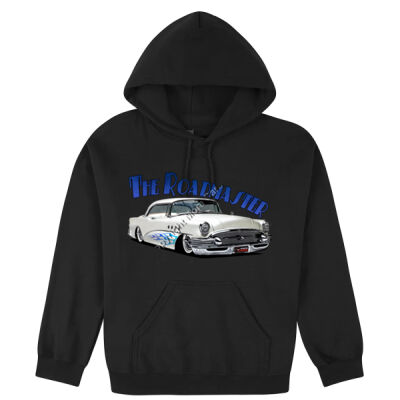 1956 Roadmaster - White With Flames - Hooded Sweatshirt Thumbnail