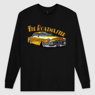 1956 Roadmaster - Yellow With Flames - Ultra Cotton Mens Longsleeve Tee Thumbnail