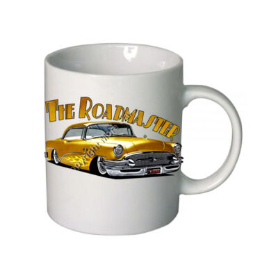 1956 Roadmaster - Yellow With Flames - Boutique Ceramic Mug Thumbnail