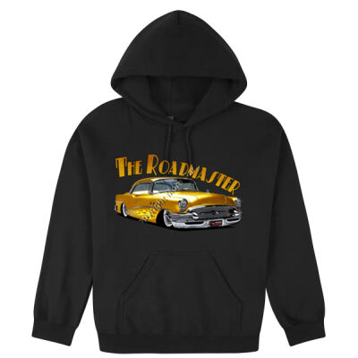 1956 Roadmaster - Yellow With Flames - Hooded Sweatshirt Thumbnail