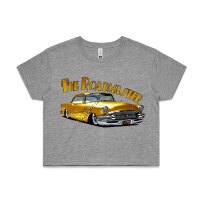 1956 Roadmaster - Yellow With Flames - AS Colour CROP TEE - 4062 Thumbnail