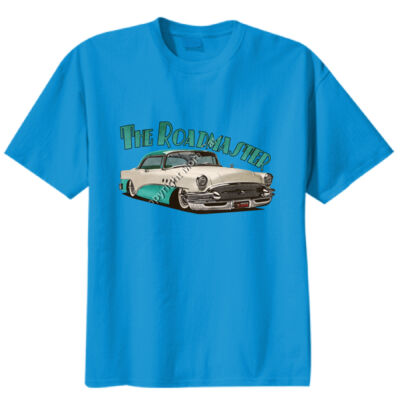 1956 Roadmaster - White & Aqua - Unisex Modern Fit Tee Thumbnail