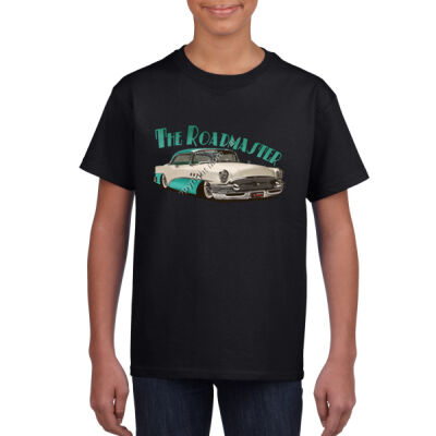 1956 Roadmaster - White & Aqua - Youth Crew Neck Tee (Same Day) Thumbnail