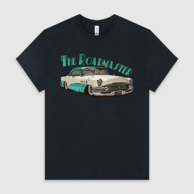 1956 Roadmaster - White & Aqua - HeavyCotton™ Tee Thumbnail