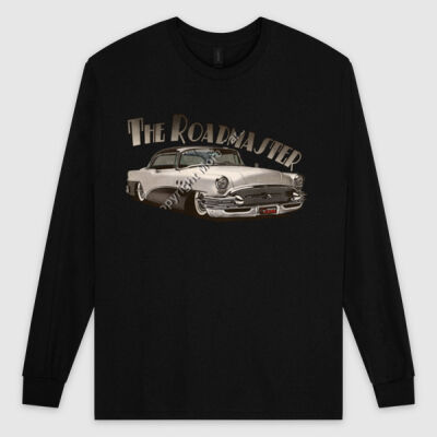 1956 Roadmaster - White & Black - Ultra Cotton Mens Longsleeve Tee Thumbnail