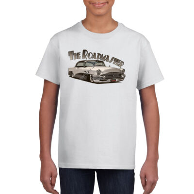 1956 Roadmaster - White & Black - Gildan Youth Unisex T Shirt Thumbnail