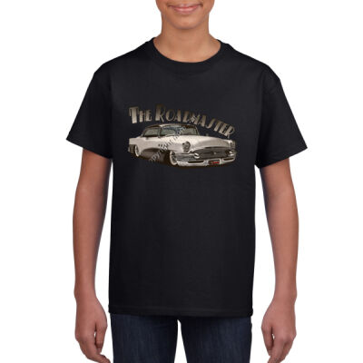 1956 Roadmaster - White & Black - Youth Crew Neck Tee (Same Day) Thumbnail