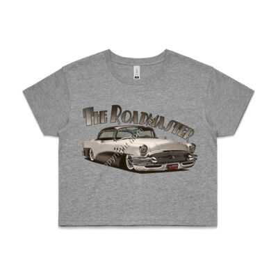 1956 Roadmaster - White & Black - AS Colour CROP TEE - 4062 Thumbnail