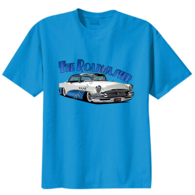 1956 Roadmaster - White & Blue - Unisex Modern Fit Tee Thumbnail