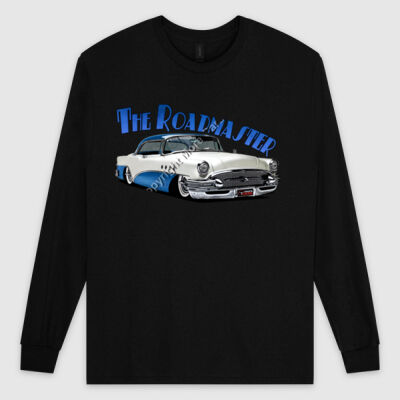 1956 Roadmaster - White & Blue - Ultra Cotton Mens Longsleeve Tee Thumbnail