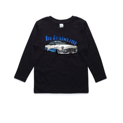 1956 Roadmaster - White & Blue - AS Colour Kids Longsleeve Tee Thumbnail