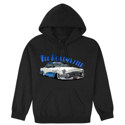 1956 Roadmaster - White & Blue - Hooded Sweatshirt Thumbnail