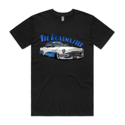 1956 Roadmaster - White & Blue - Mens Staple Tee Thumbnail