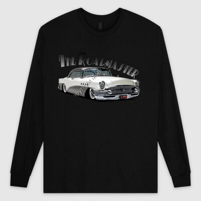 1956 Roadmaster - White & Charcoal - Ultra Cotton Mens Longsleeve Tee Thumbnail