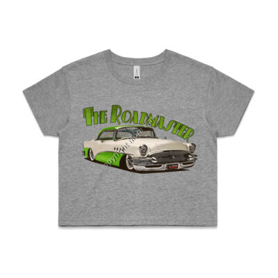 1956 Roadmaster - White & Green - AS Colour CROP TEE - 4062 Thumbnail