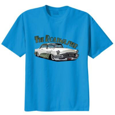 1956 Roadmaster - White & Khaki - Unisex Modern Fit Tee Thumbnail