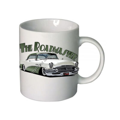 1956 Roadmaster - White & Khaki - Boutique Ceramic Mug Thumbnail