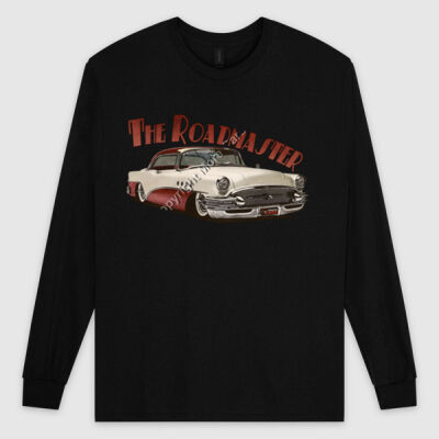 1956 Roadmaster - White & Maroon - Ultra Cotton Mens Longsleeve Tee Thumbnail