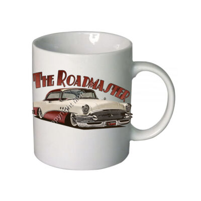 1956 Roadmaster - White & Maroon - Boutique Ceramic Mug Thumbnail