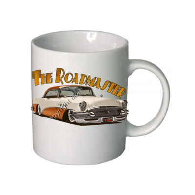 1956 Roadmaster - White & Orange - Boutique Ceramic Mug Thumbnail